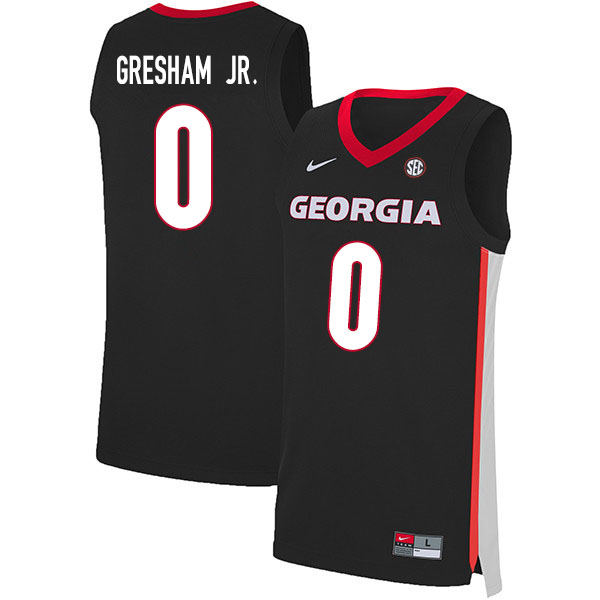 2020 Men #0 Donnell Gresham Jr. Georgia Bulldogs College Basketball Jerseys Sale-Black - Click Image to Close